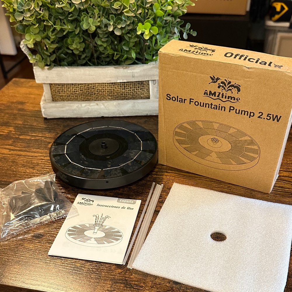 AMZtime Solar Fountain Pump 2.5W